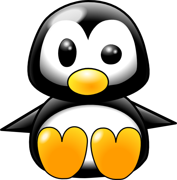 Baby Tux V.2 clip art - vector clip art online, royalty free ...