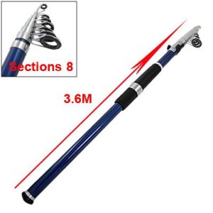 Como Black Blue Shell 8 Sections Telescopic Fishing ...