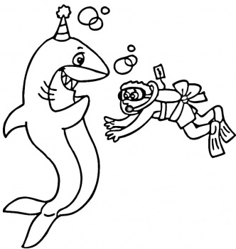 Scuba Diver and Dolphin coloring page | Super Coloring - ClipArt ...