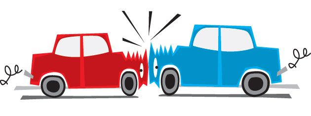 Car crash animated clipart