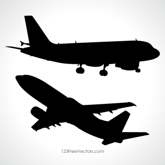 Airplane Free Vector Silhouettes | 123Freevectors