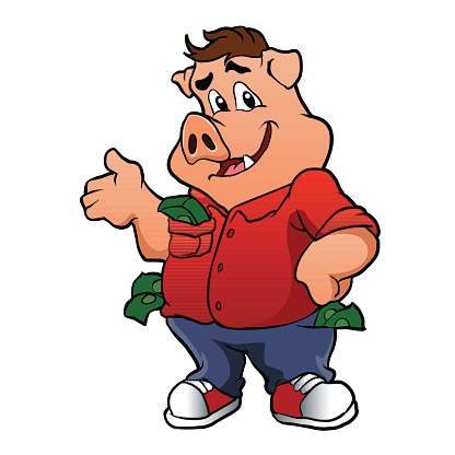 Drawing Of The Fat Guy Funny Clip Art, Vector Images ...