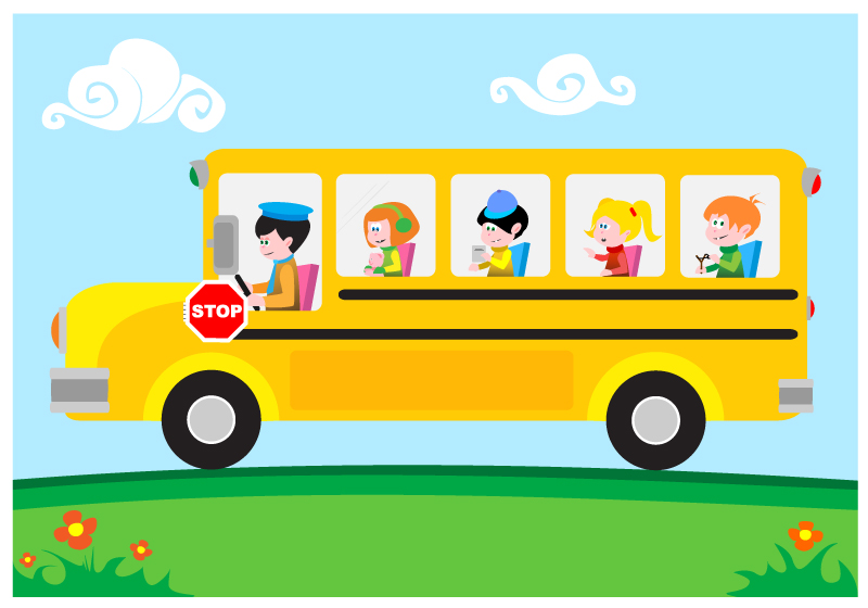 Vector school bus clipart