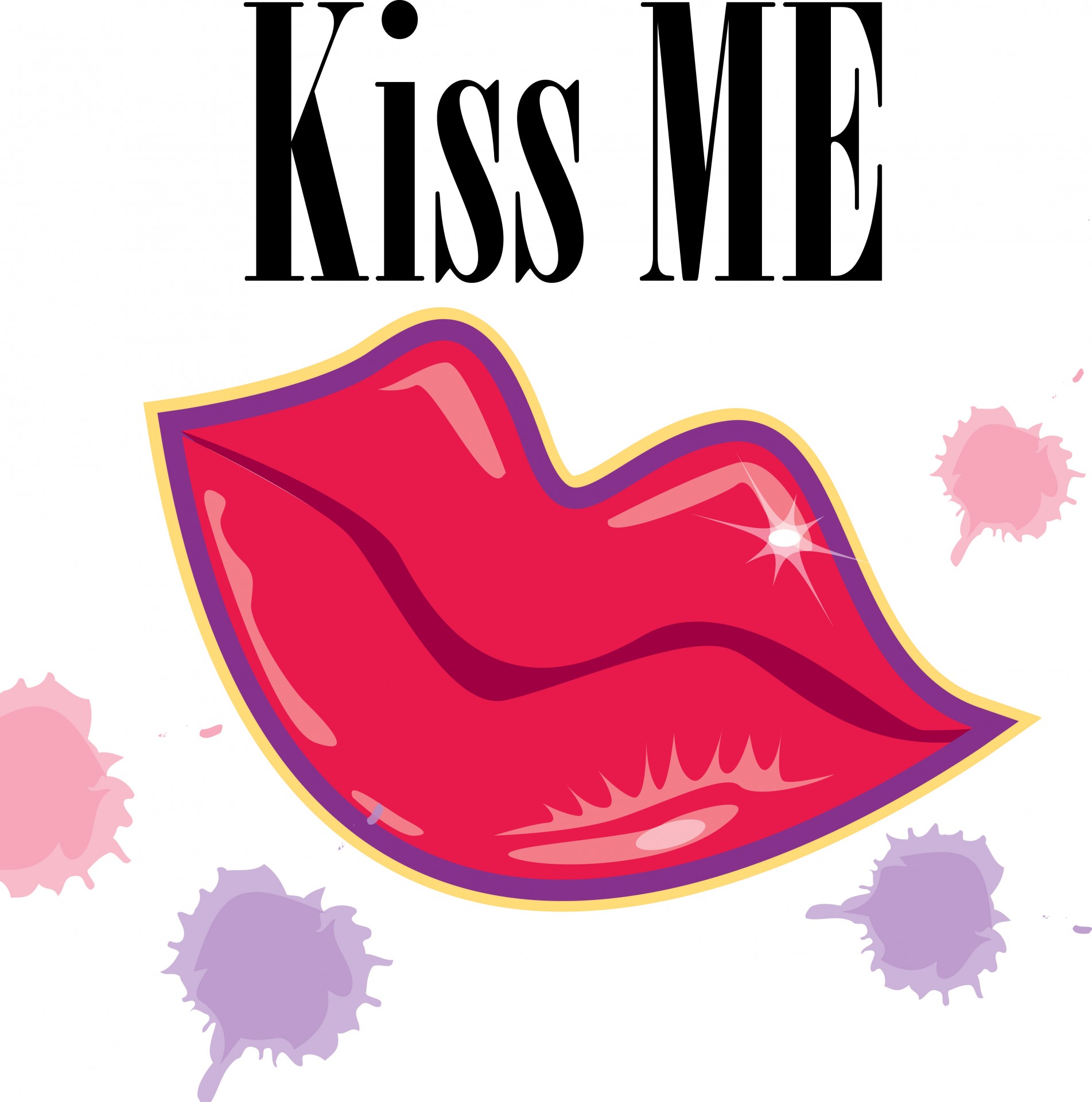 Kiss Me Lips Clip Art Free Stock Photo - Public Domain Pictures