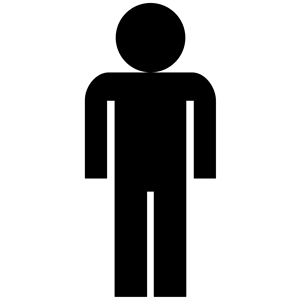 Clipart silhouette man toilet