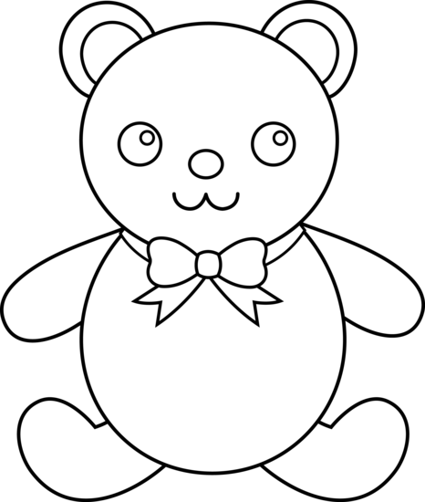 Teddy Bear Outline Clipart - Free Clipart Images