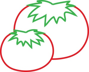 Tomatoes clipart outline