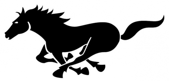 All Black Mustang Clipart - ClipArt Best