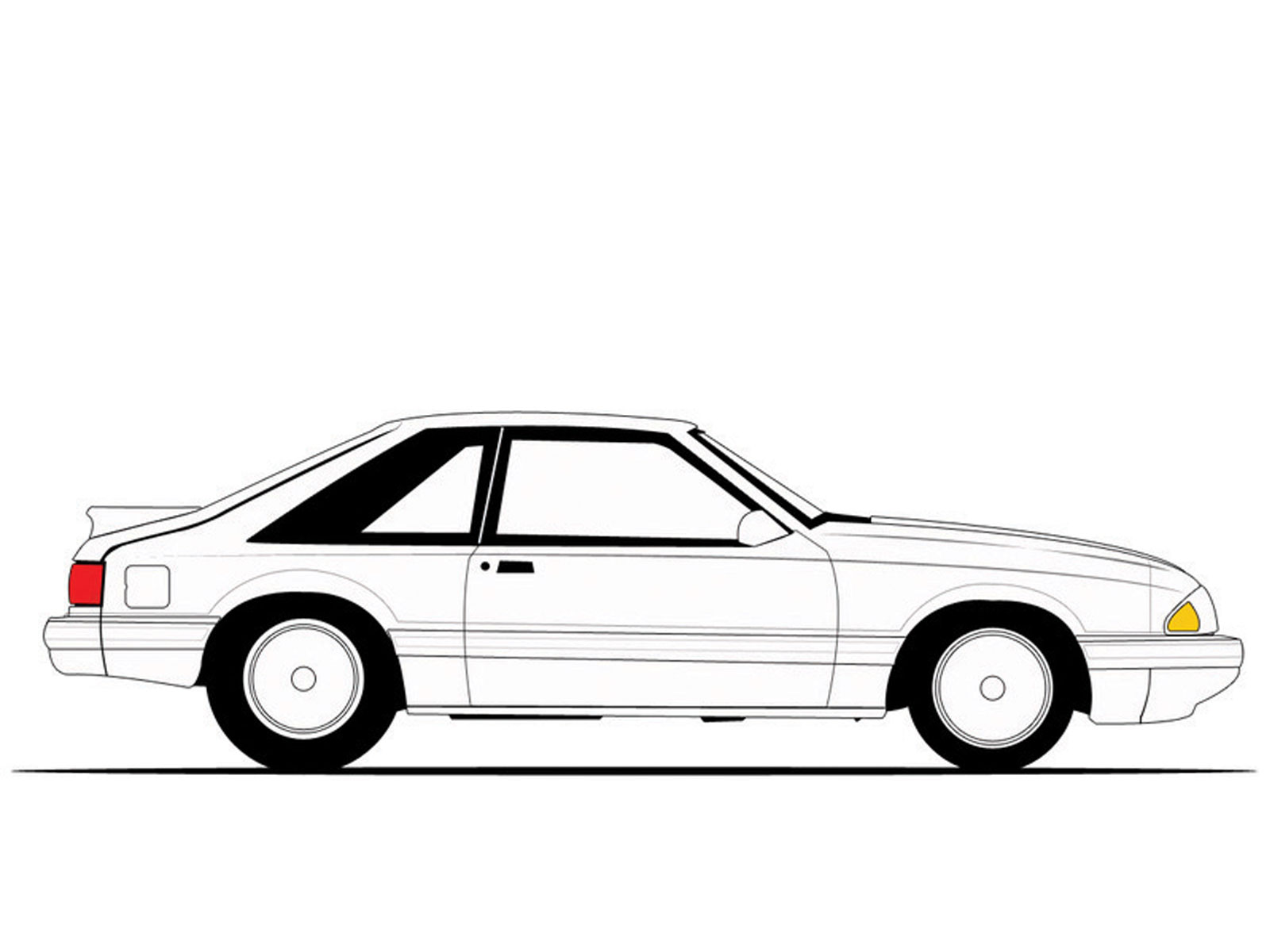 Classic Muscle Car Outline - ClipArt Best