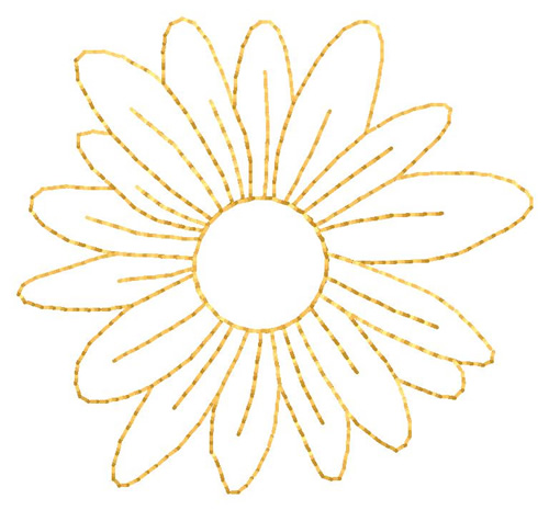 Outlines(Grand Slam Designs) Embroidery Design: Flower Outline ...