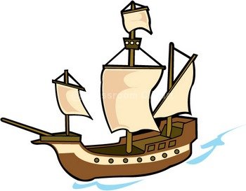 Cartoon pirate ship clip art
