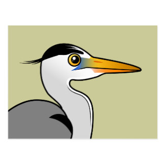 Cartoon Heron Postcards | Zazzle