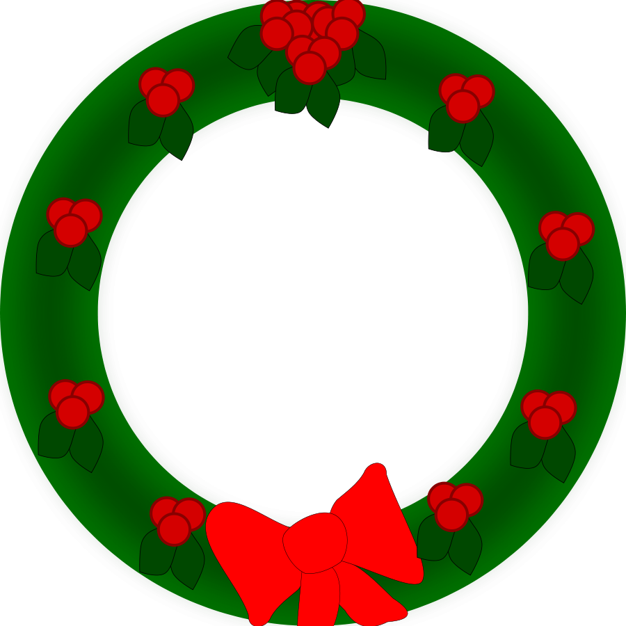 Christmas clip art wreath - Clipartix