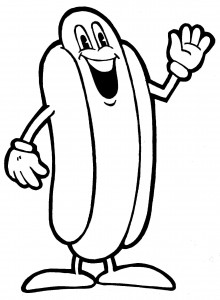 Hot dog black and white clip art - Hot dog black and white clipart ...