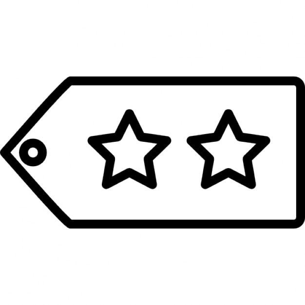 Stars label outline symbol in a circle Icons | Free Download