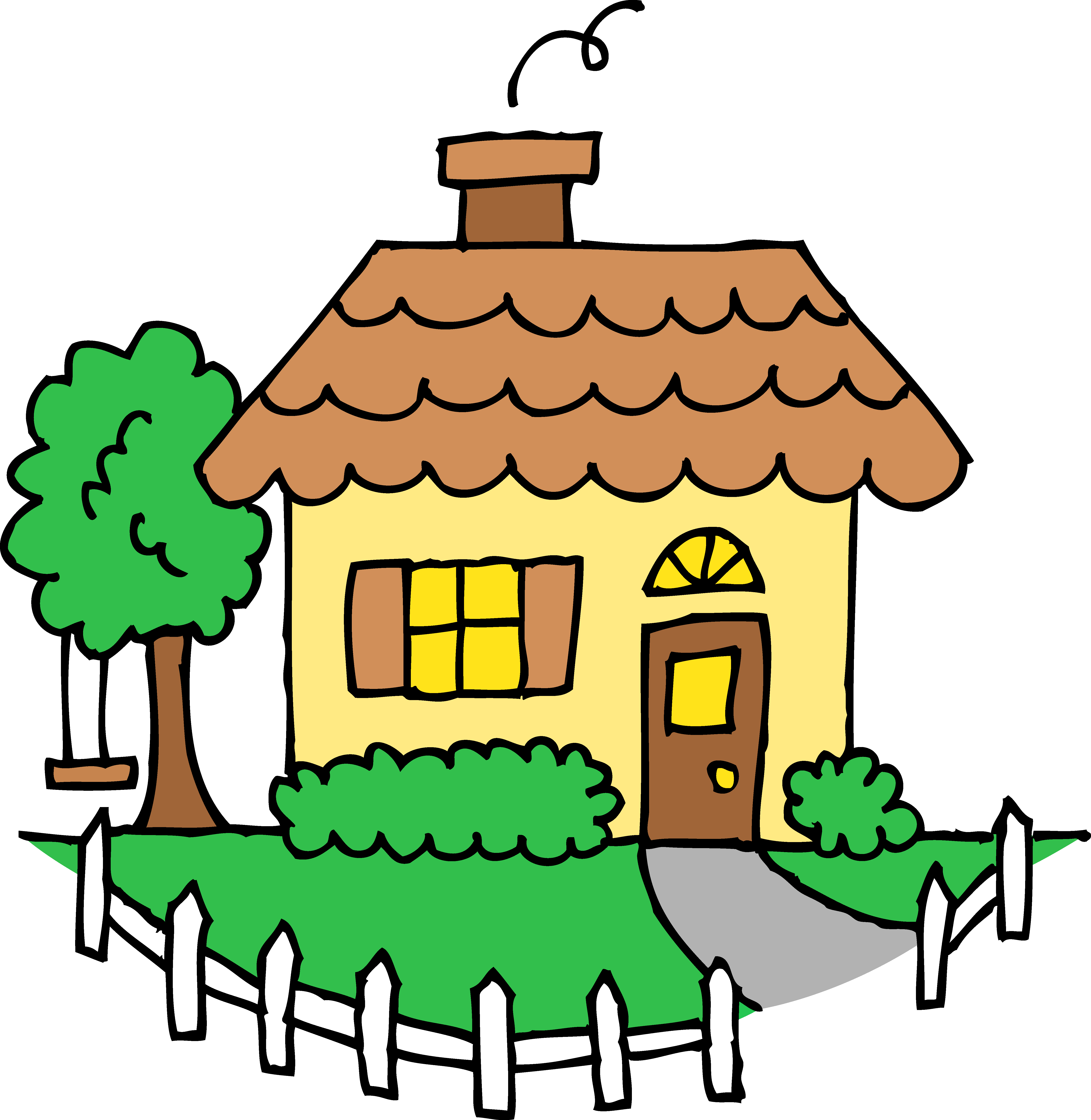 Cute house clipart no background