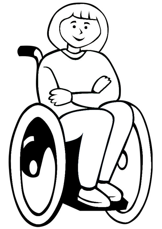 Coloriage fauteuil roulant - img 19308