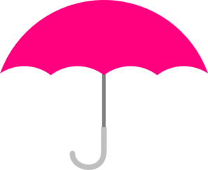Pink umbrella clipart