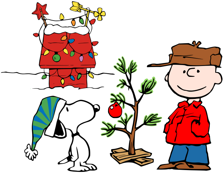 Peanuts Christmas Dance Scene Clipart