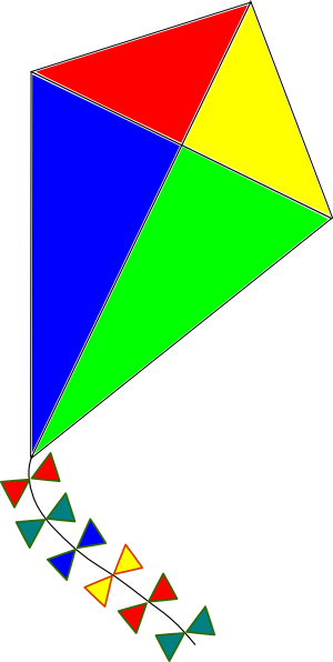 Diamond kite clipart