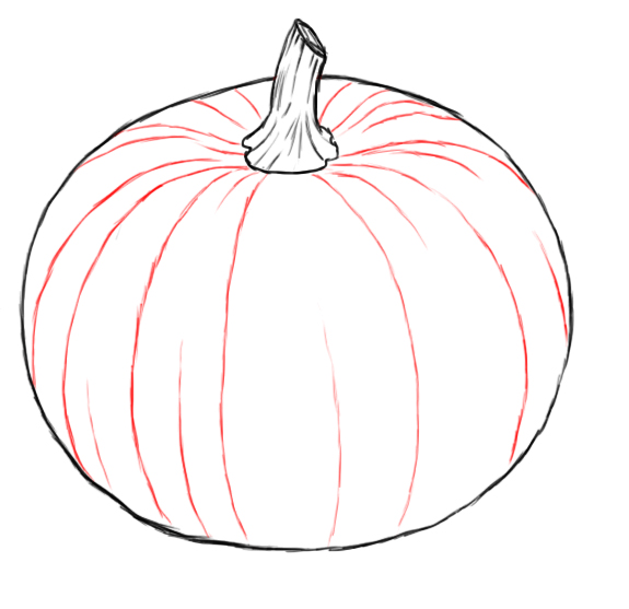 How To Draw A Pumpkin - Draw Central