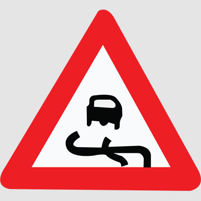 Slippery Road Sign - ClipArt Best