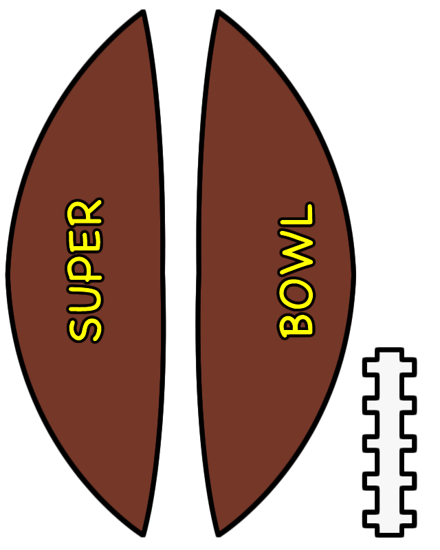 Super Bowl Football - Paper craft (Color Template)