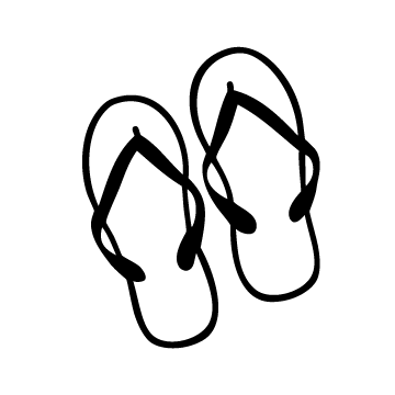 Sandals clipart black and white - ClipartFox