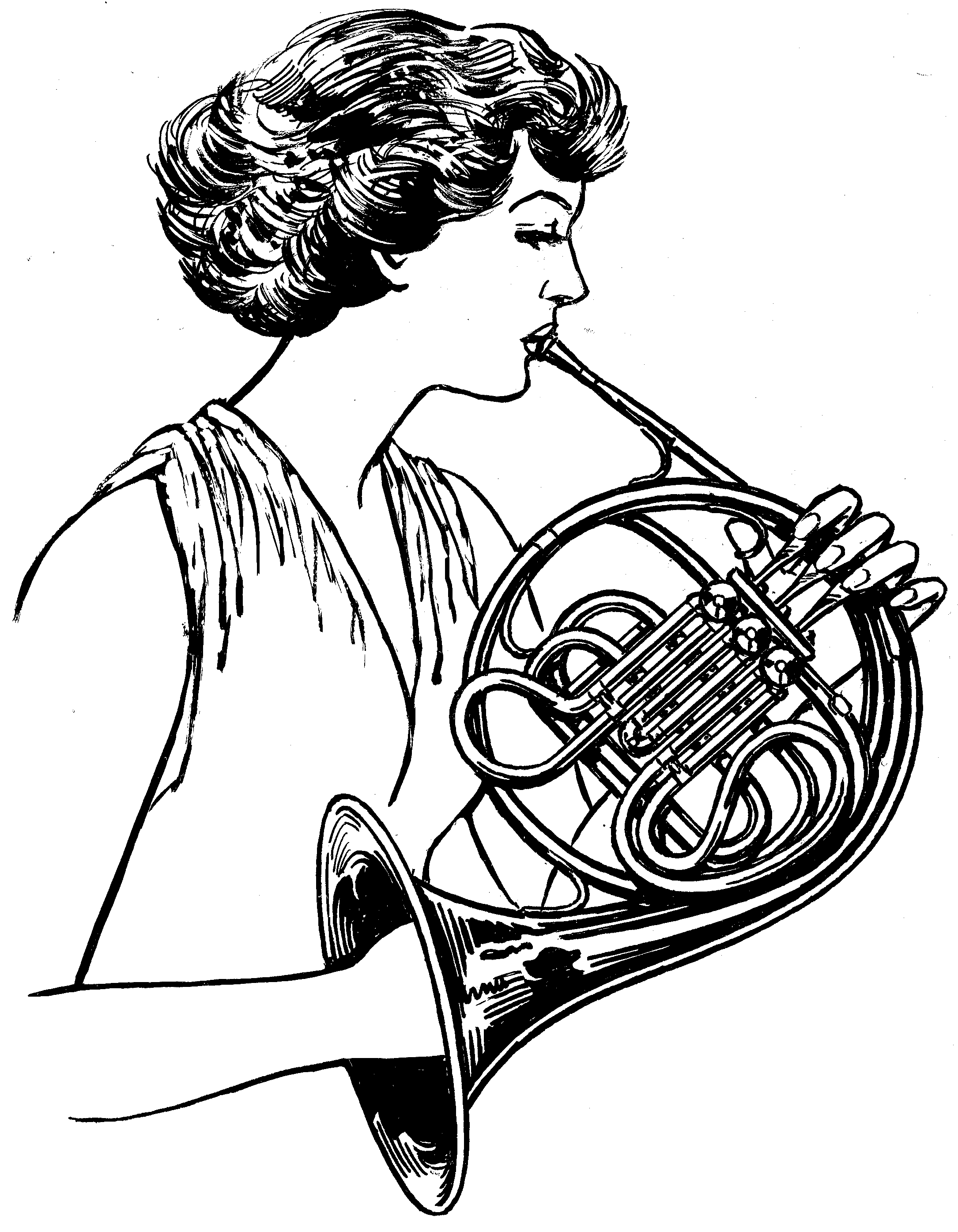 French Horn Clipart