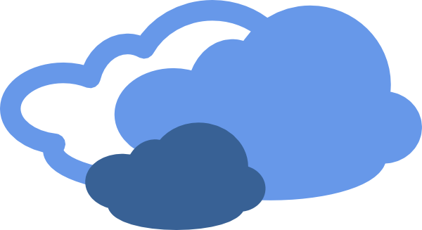 Heavy Clouds Weather Symbol clip art Free Vector