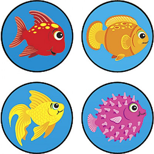 Teacher Reward Stickers | Fun Fish - 800 Mini Stickers for School ...