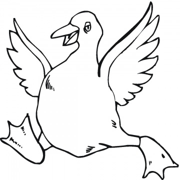 Goose With Umbrella coloring page | Super Coloring