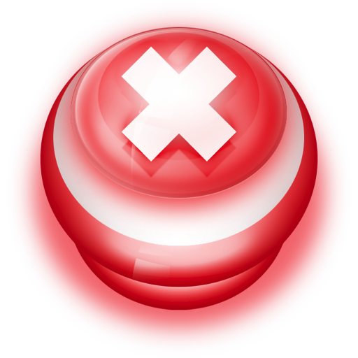 Button Red Cancel Icon | Pushdown Buttons Iconset | Wackypixel