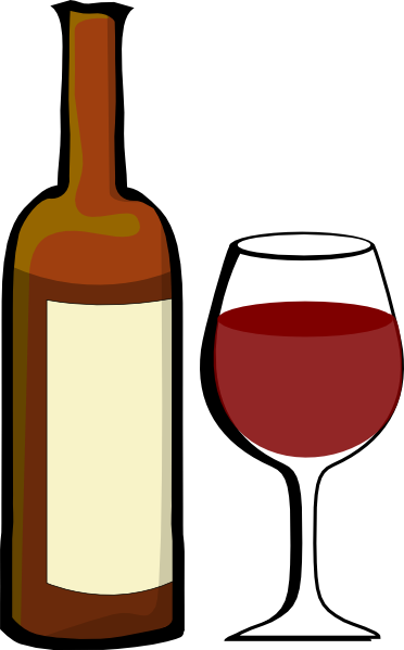 Glass Of Wine With Wine Bottle clip art - vector clip art online ...