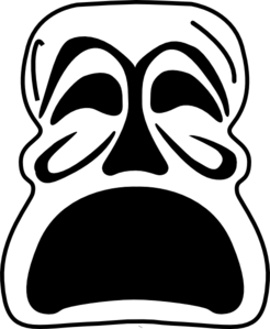 Sad Mask clip art - vector clip art online, royalty free & public ...