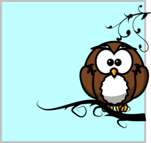 Owl On Branch 10 clip art - vector clip art online, royalty free ...