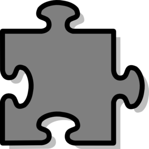 Grey Jigsaw Piece Clip Art - vector clip art online ...