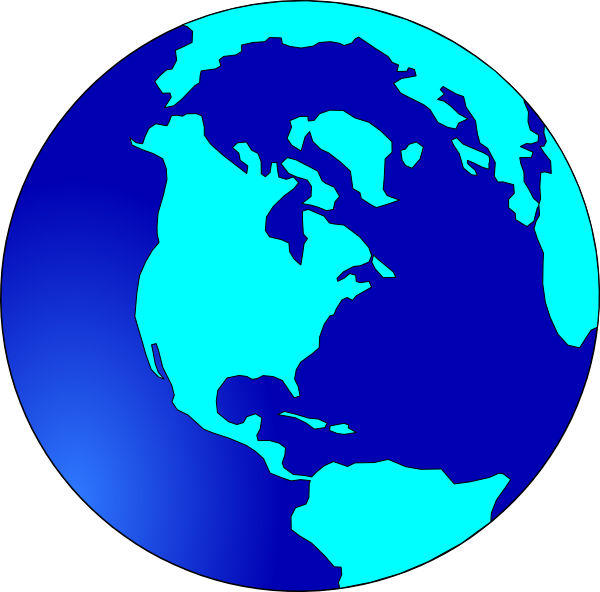 Earth Light Blue Clip Art - vector clip art online ...