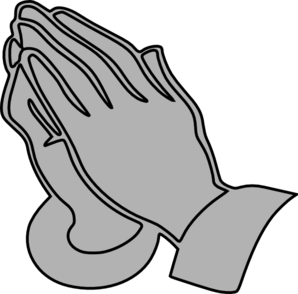 Gray Praying Hands clip art - vector clip art online, royalty free ...