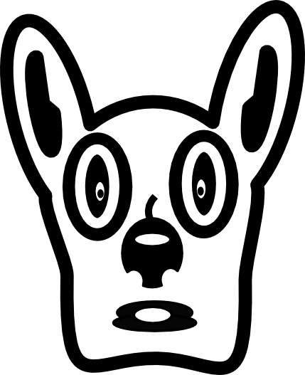Public Domain Clip Art: Cartoon Dog Face | Brain Handles