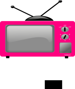 Big Pink Tv clip art - vector clip art online, royalty free ...
