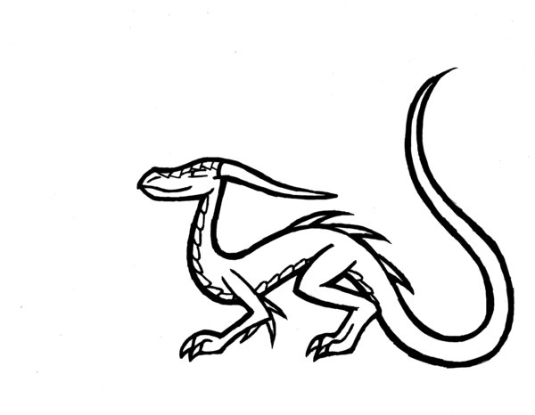 Simple Dragon Outline