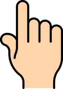 Pointing Finger Bold Clip Art - vector clip art ...