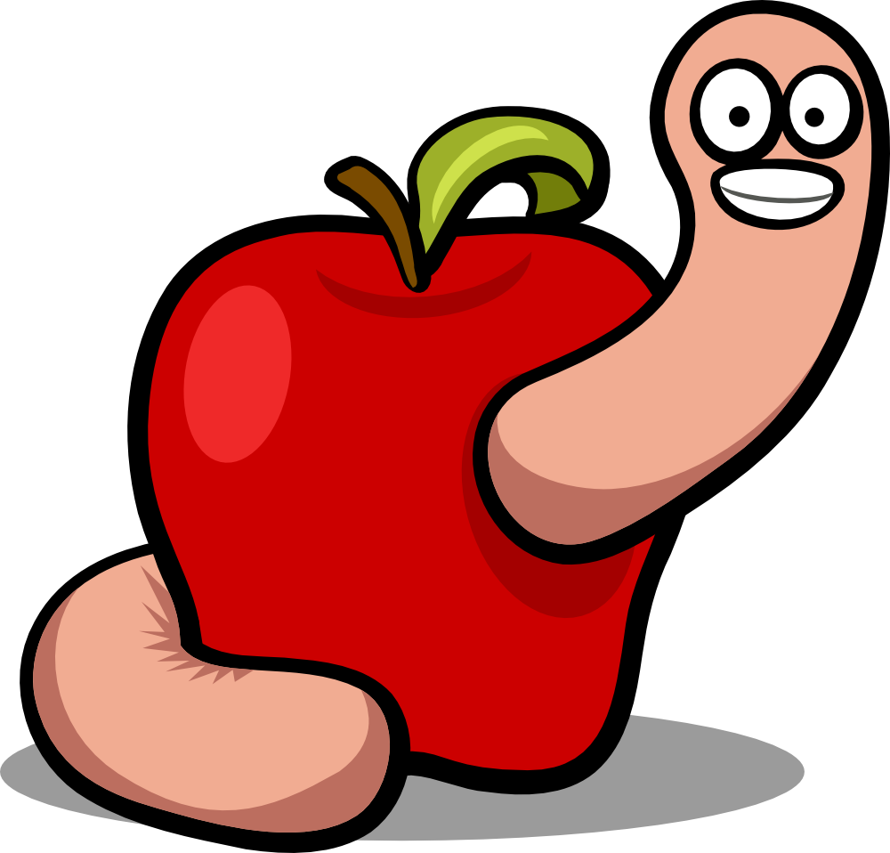 OnlineLabels Clip Art - Apple Worm