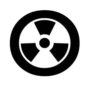 Radioactive logo famous logos decals, decal sticker #143