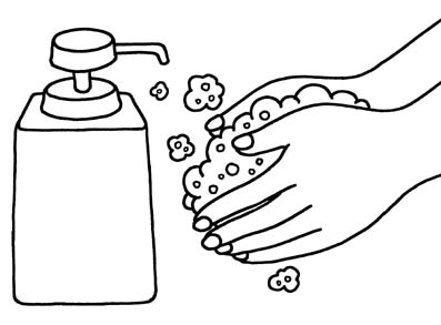 soap to wash your hands Colouring Pages