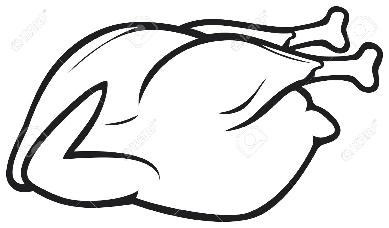 Chicken Meat Clipart Black And White