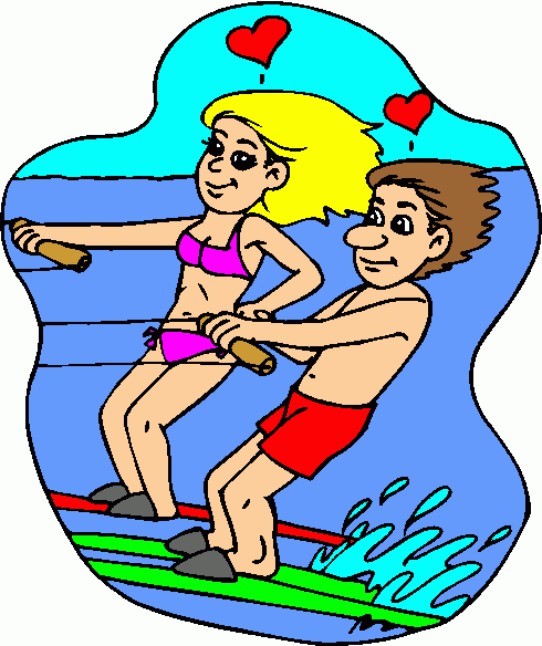Clipart water skiing
