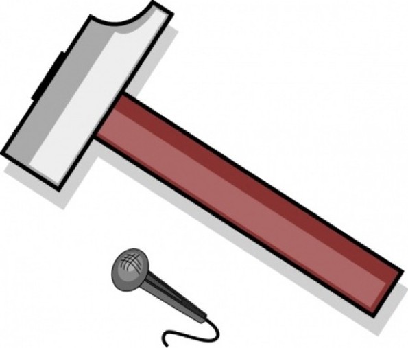 Hammer And A Mic Download Free Vector Clipart - Free to use Clip ...