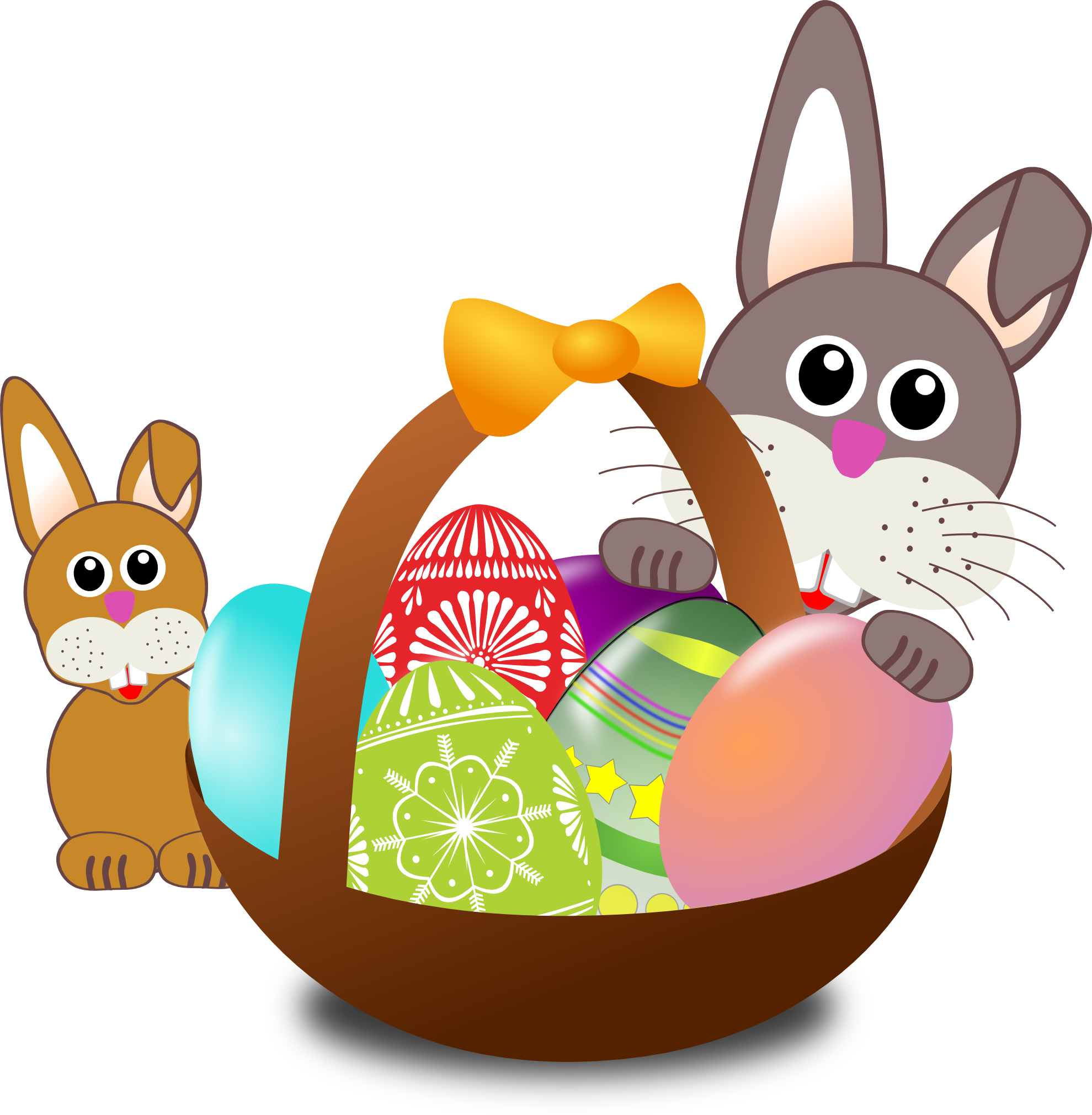 Rabbit 2 Face Cartoon Easter - ClipArt Best - ClipArt Best